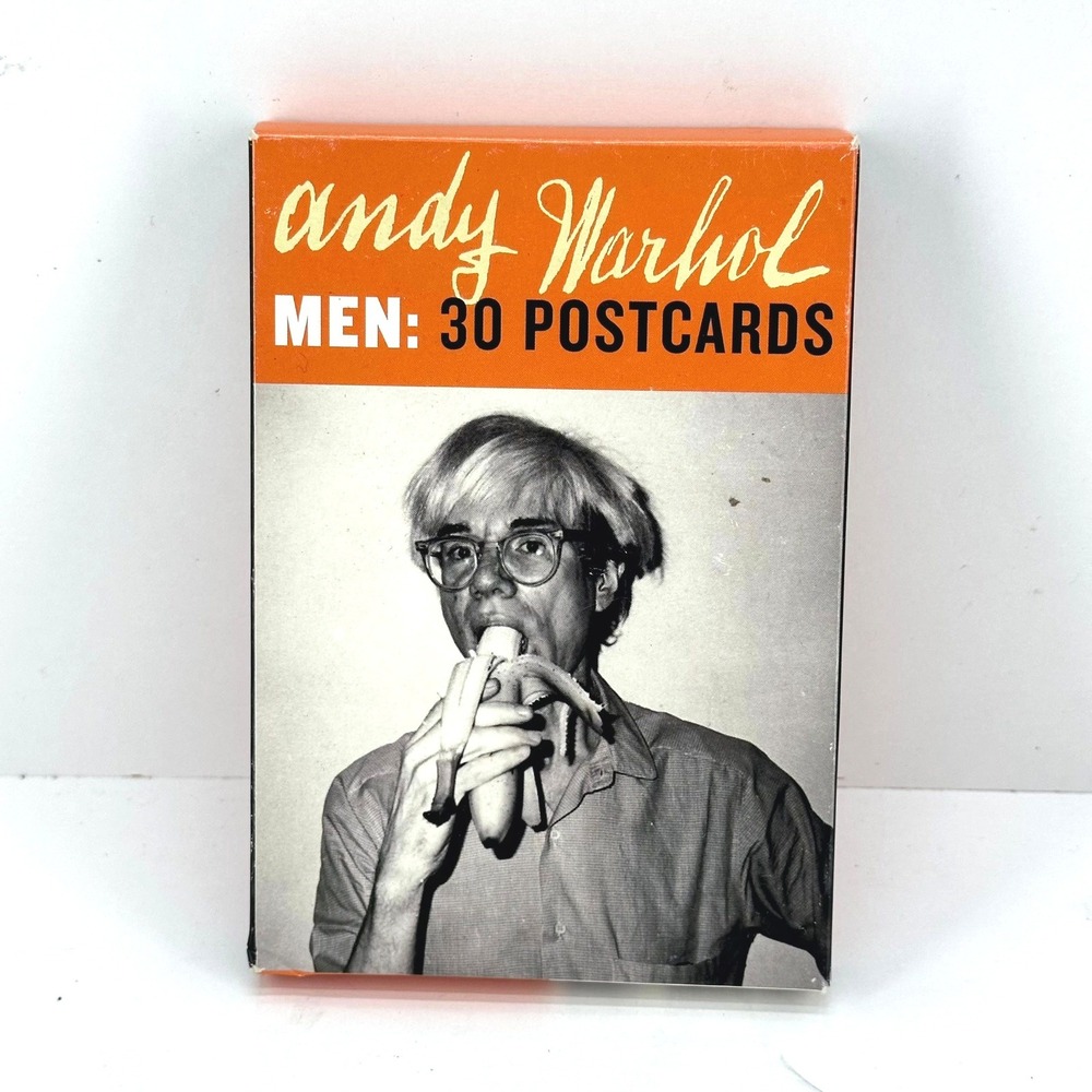 Vintage Andy Warhol Postcards Men 30 Postcards‎ Box Set Pop Art 2004
